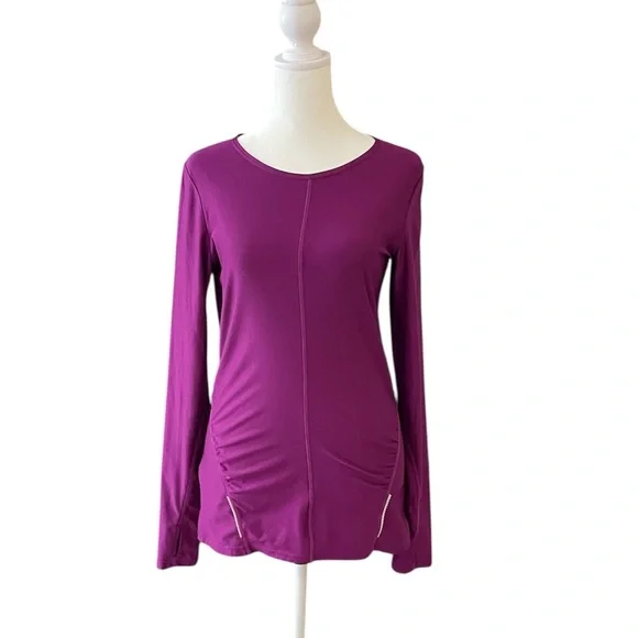 ATHLETA Magenta Long Sleeve Blouse, Small. - Picture 9 of 10